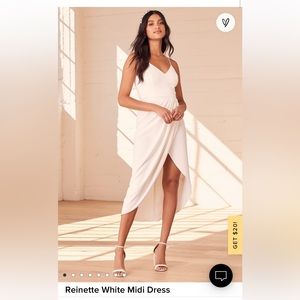 Lulus White Midi Dress